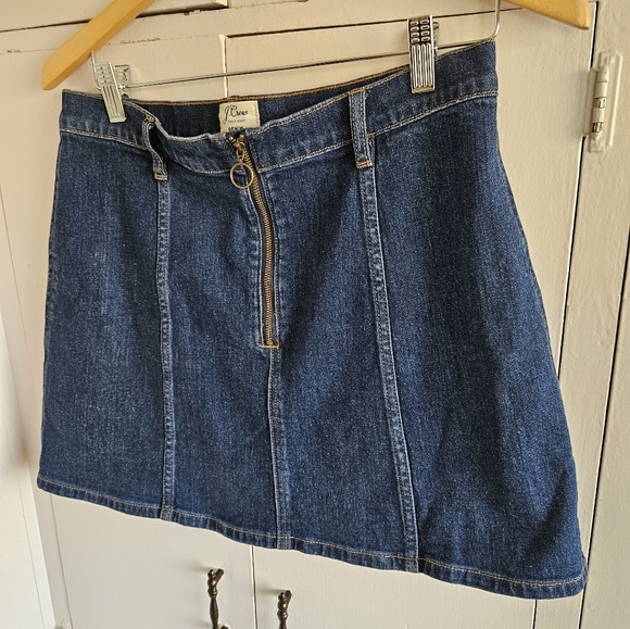 J.Crew zip up denim mini skirt Size 30 - Picture 4 of 5
